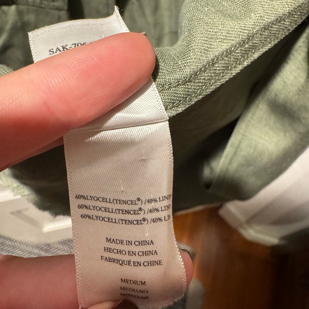 Green Button Up Top - image 7